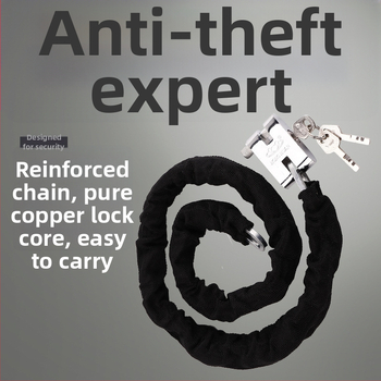 Keti lukustus jalgrattade ja mootorrataste jaoks – Flat Ring, mudel 5566, raua materjal, kaasaegne minimalistlik disain