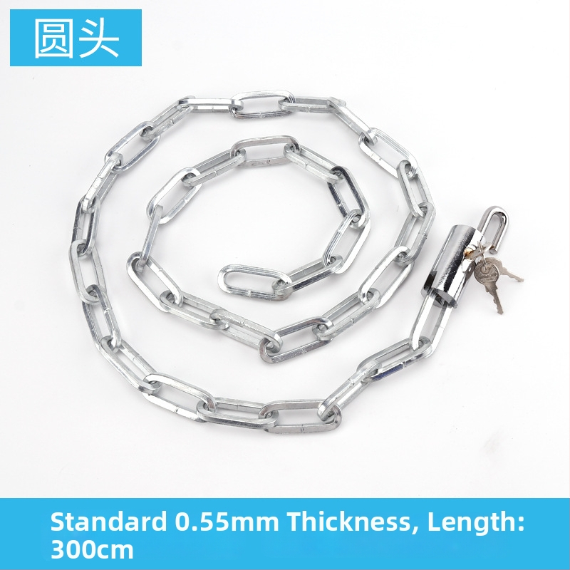 Keti lukustus jalgrattade ja mootorrataste jaoks – Flat Ring, mudel 5566, raua materjal, kaasaegne minimalistlik disain