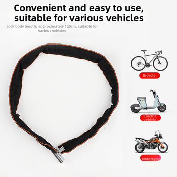 Zhiwei ķēdes aizslēdzējs, mangāna tērauds un varš, piemērots elektrisko transportlīdzekļu, motociklu, velosipēdu un stikla durvīm; svars 280-800