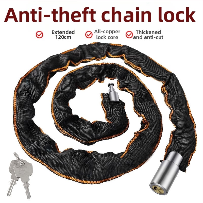 Zhiwei ķēdes aizslēdzējs, mangāna tērauds un varš, piemērots elektrisko transportlīdzekļu, motociklu, velosipēdu un stikla durvīm; svars 280-800