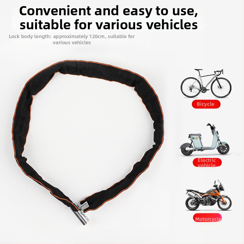 Zhiwei ķēdes aizslēdzējs, mangāna tērauds un varš, piemērots elektrisko transportlīdzekļu, motociklu, velosipēdu un stikla durvīm; svars 280-800