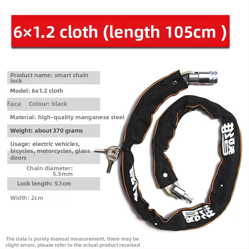 Zhiwei ķēdes aizslēdzējs, mangāna tērauds un varš, piemērots elektrisko transportlīdzekļu, motociklu, velosipēdu un stikla durvīm; svars 280-800