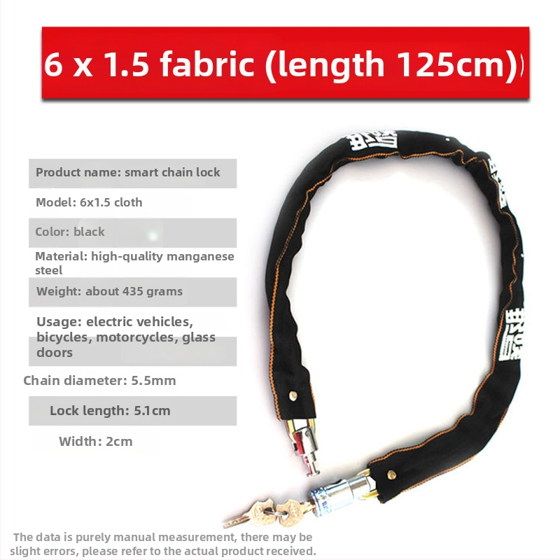 Zhiwei ķēdes aizslēdzējs, mangāna tērauds un varš, piemērots elektrisko transportlīdzekļu, motociklu, velosipēdu un stikla durvīm; svars 280-800