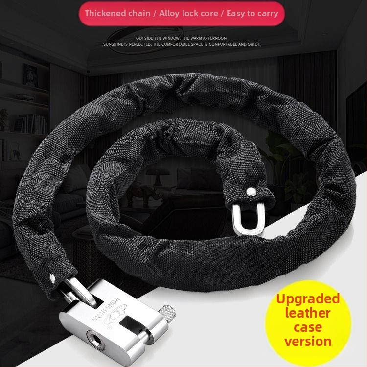 Ahelalukk, millel on varguse ja lõikamise vastane kaitse, terasest, mudel 698573, Guangzhou Jingli, sobib kolmerattalistele sõidukitele, jalgratastele, mootorratastele ja elektrijalgratastele, kaasaegne minimalistlik disain.