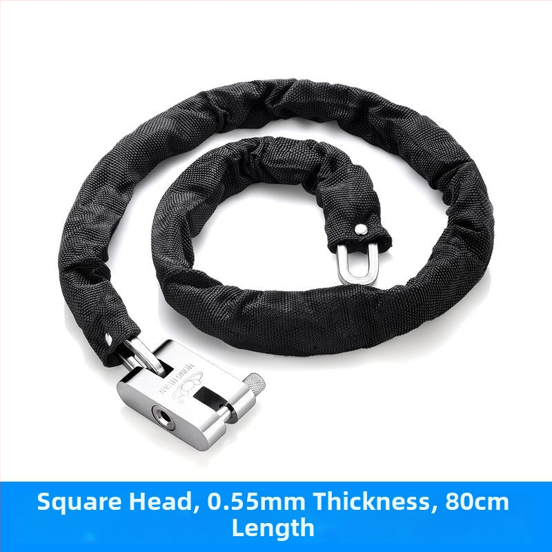 Ahelalukk, millel on varguse ja lõikamise vastane kaitse, terasest, mudel 698573, Guangzhou Jingli, sobib kolmerattalistele sõidukitele, jalgratastele, mootorratastele ja elektrijalgratastele, kaasaegne minimalistlik disain.