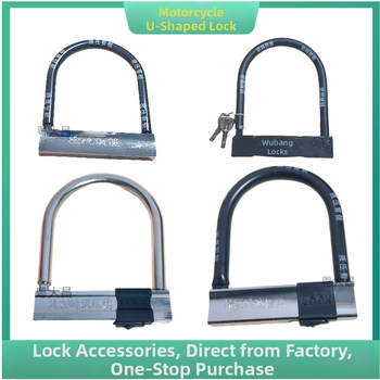 U-kujuline lukk jalgratastele ja mootorratastele, terasest, veekindel, mitmekülgne