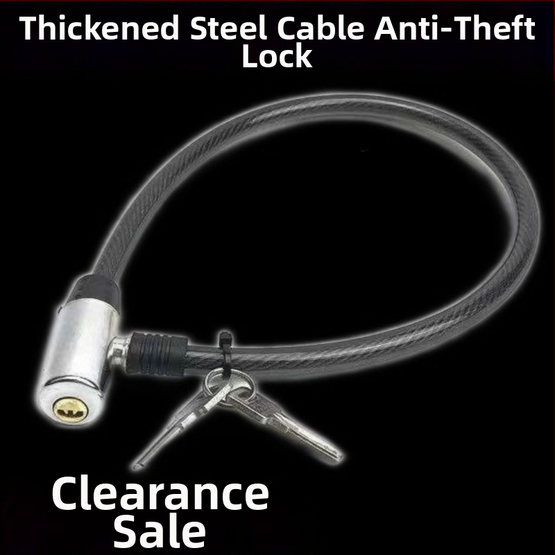 Dviračio užraktas — nešiojamas, plieninis kabelis ir storesnė grandinė, užraktas, prieš vogimą