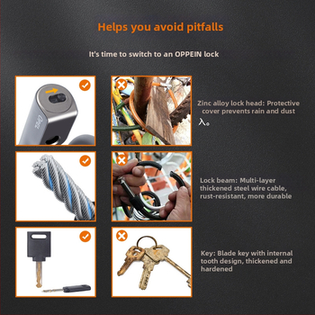 OPEL JTS-K plieno dviračio užraktas, skirtas kalnų ir miesto dviračiams, 0,4 kg