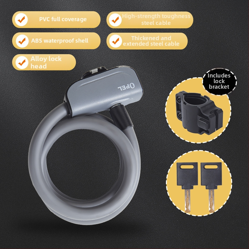 OPEL JTS-K tērauda velosipēdu slēdzene, kalnu un pilsētas velosipēdiem, 0,4 kg