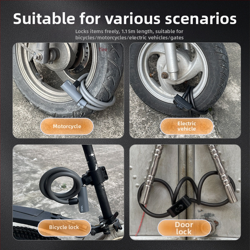 OPEL JTS-K tērauda velosipēdu slēdzene, kalnu un pilsētas velosipēdiem, 0,4 kg