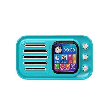 Bluetooth-kõlar äratuskellaga, laulusõnade kuvamise ja puutetundliku ekraaniga – 5W väljund, Bluetooth 5.3, sisseehitatud aku 1000–1200 mAh