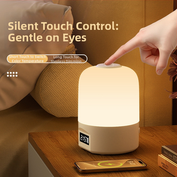 Lampa de birou LED cu USB, control tactil, protecție pentru ochi, reglare fină a luminozității și temperaturii culorii pentru dormitor și studiu