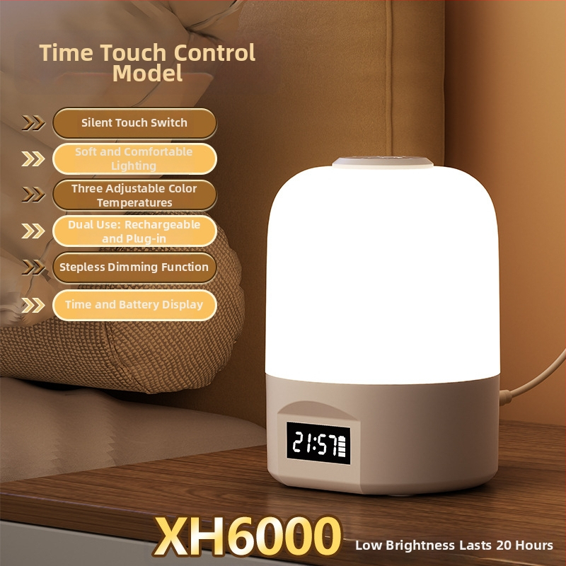 Lampa de birou LED cu USB, control tactil, protecție pentru ochi, reglare fină a luminozității și temperaturii culorii pentru dormitor și studiu