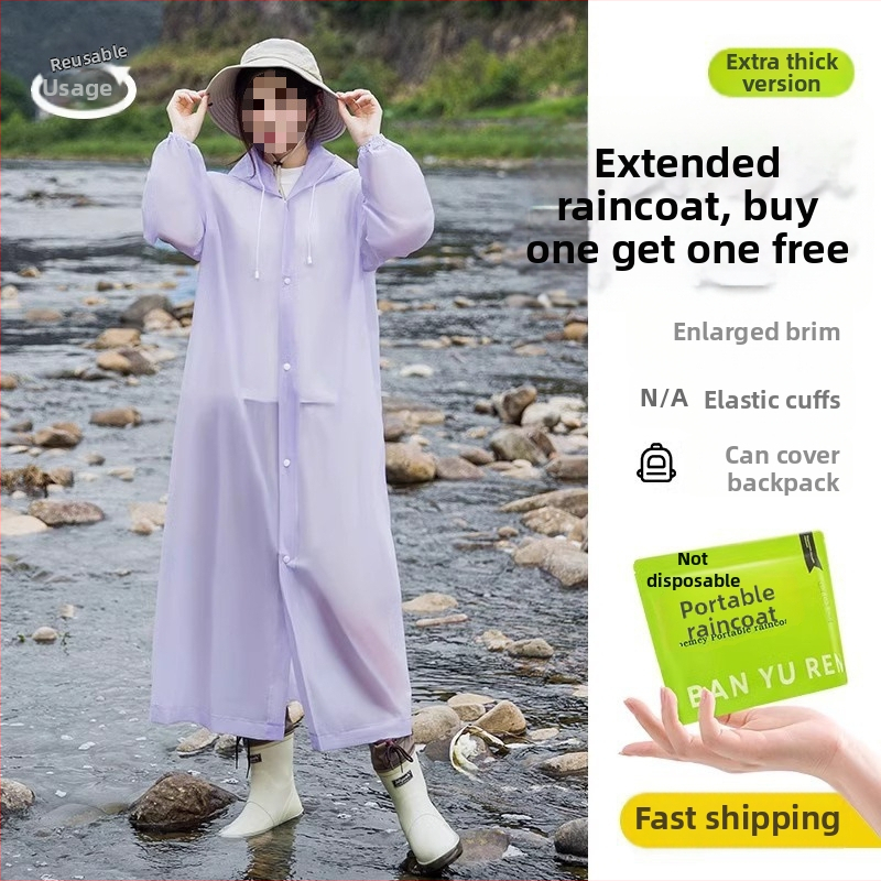 Suaugusiųjų storas PVC lietaus pončas, lauko kelionėms ir alpinizmui – kartojamai naudojamas