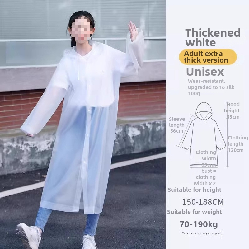 Suaugusiųjų storas PVC lietaus pončas, lauko kelionėms ir alpinizmui – kartojamai naudojamas