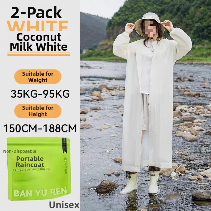 Suaugusiųjų storas PVC lietaus pončas, lauko kelionėms ir alpinizmui – kartojamai naudojamas