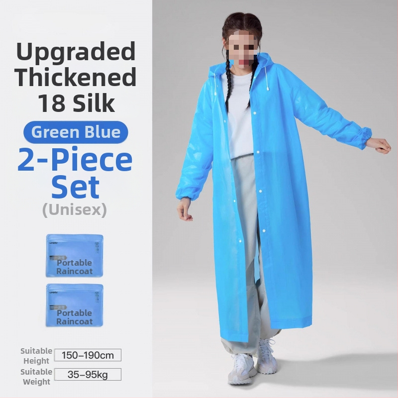 Suaugusiųjų storas PVC lietaus pončas, lauko kelionėms ir alpinizmui – kartojamai naudojamas