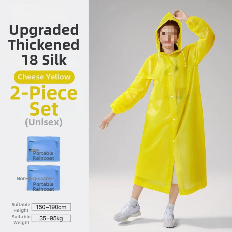 Suaugusiųjų storas PVC lietaus pončas, lauko kelionėms ir alpinizmui – kartojamai naudojamas