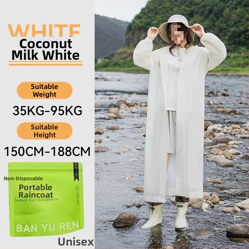 Suaugusiųjų storas PVC lietaus pončas, lauko kelionėms ir alpinizmui – kartojamai naudojamas