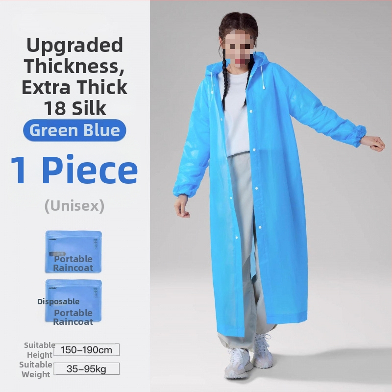 Suaugusiųjų storas PVC lietaus pončas, lauko kelionėms ir alpinizmui – kartojamai naudojamas