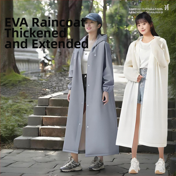 Vieno sluoksnio EVA lietaus pončas suaugusiems, unisex, tinkama žygiams, audinio storis 0.18