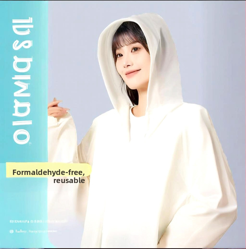 Vieno sluoksnio EVA lietaus pončas suaugusiems, unisex, tinkama žygiams, audinio storis 0.18