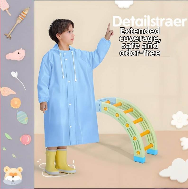 Vieno sluoksnio EVA lietaus pončas suaugusiems, unisex, tinkama žygiams, audinio storis 0.18