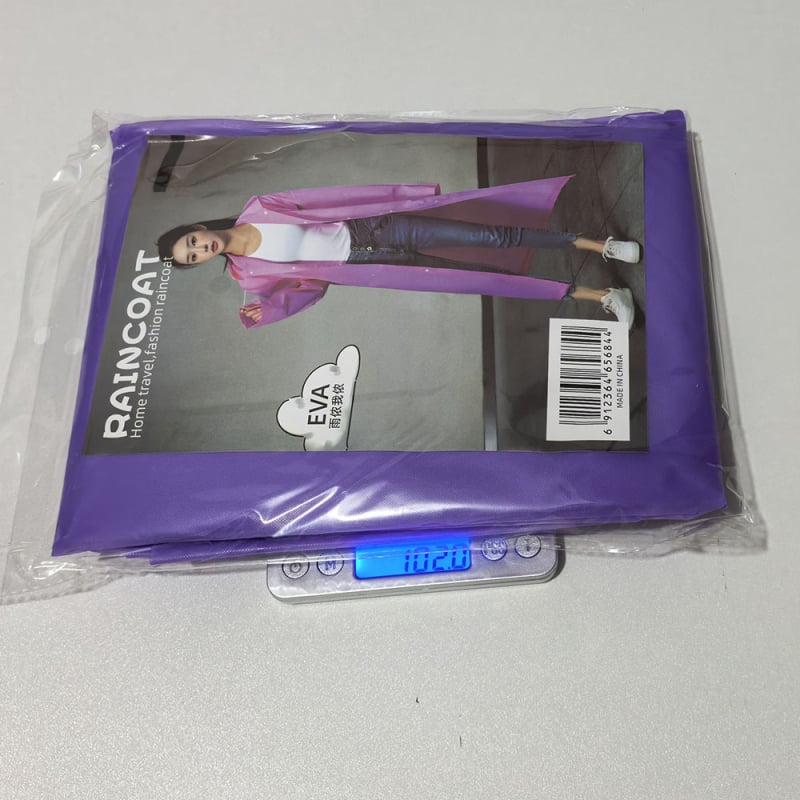 Vieno sluoksnio EVA lietaus pončas suaugusiems, unisex, tinkama žygiams, audinio storis 0.18