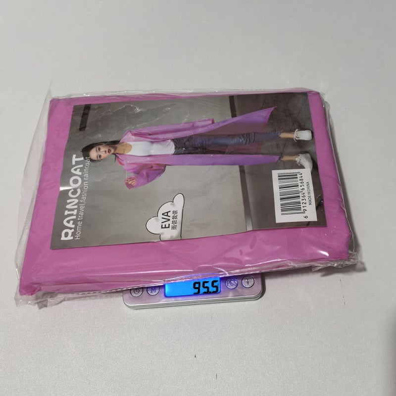 Vieno sluoksnio EVA lietaus pončas suaugusiems, unisex, tinkama žygiams, audinio storis 0.18
