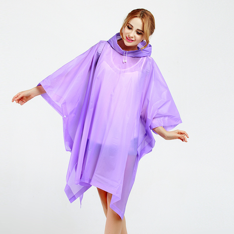 EVA пончо дъждовна наметалка, кап стил, за туризъм, за възрастни, за един човек