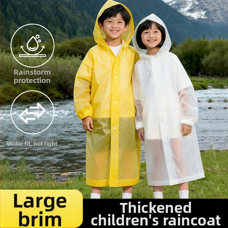 Vaikų EVA lietaus lietpalatis, ilgo kirpimo, viso kūno apsauga, mokyklai ir kelionėms, nešiojamas pončas