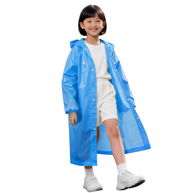 Vaikų EVA lietaus lietpalatis, ilgo kirpimo, viso kūno apsauga, mokyklai ir kelionėms, nešiojamas pončas