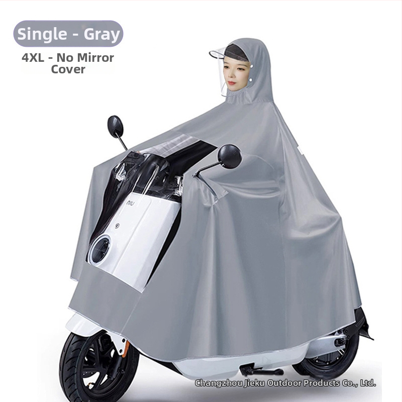 Last poncho mootorratta ja elektrisõiduki jaoks; ühekordselt kasutatav; Oxford kangas PVC veekindla kiht; kerge, minimalistlik stiil; 1 isikule