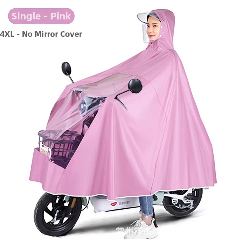 Last poncho mootorratta ja elektrisõiduki jaoks; ühekordselt kasutatav; Oxford kangas PVC veekindla kiht; kerge, minimalistlik stiil; 1 isikule