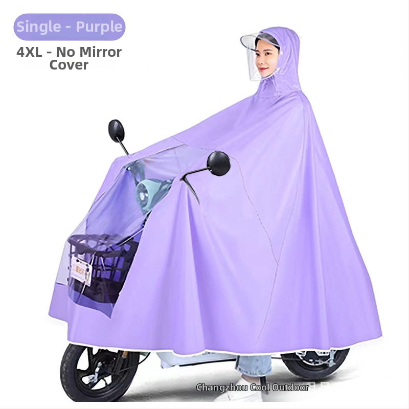 Last poncho mootorratta ja elektrisõiduki jaoks; ühekordselt kasutatav; Oxford kangas PVC veekindla kiht; kerge, minimalistlik stiil; 1 isikule