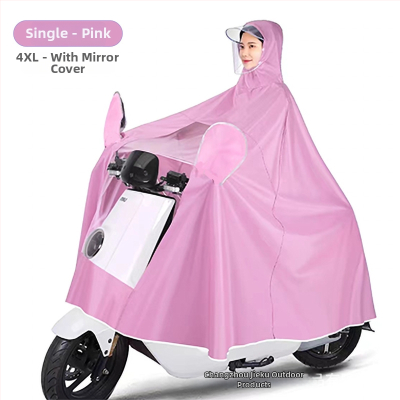 Last poncho mootorratta ja elektrisõiduki jaoks; ühekordselt kasutatav; Oxford kangas PVC veekindla kiht; kerge, minimalistlik stiil; 1 isikule