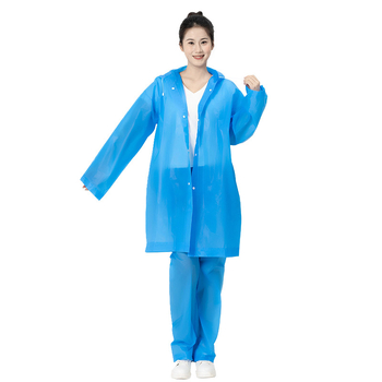 Suaugusiųjų lietaus pončas EV ir motociklams — EVA audinys, tankus, PVC atsparus sluoksnis, 200 g