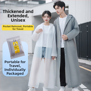 Ühekordne vihmavest, paks EVA-kangas, täiskasvanutele – matk pončo