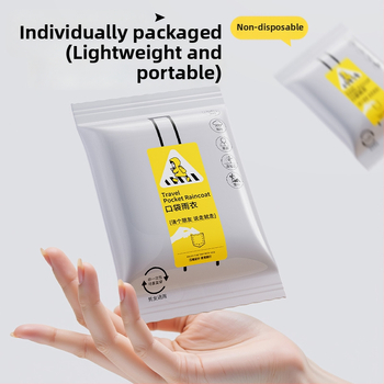 Ühekordne vihmavest, paks EVA-kangas, täiskasvanutele – matk pončo