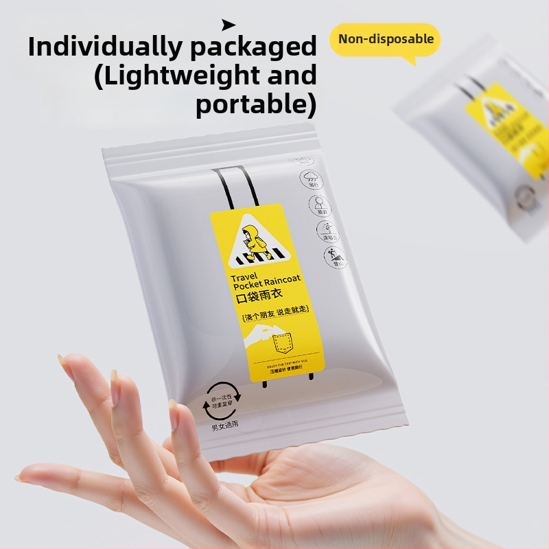 Ühekordne vihmavest, paks EVA-kangas, täiskasvanutele – matk pončo