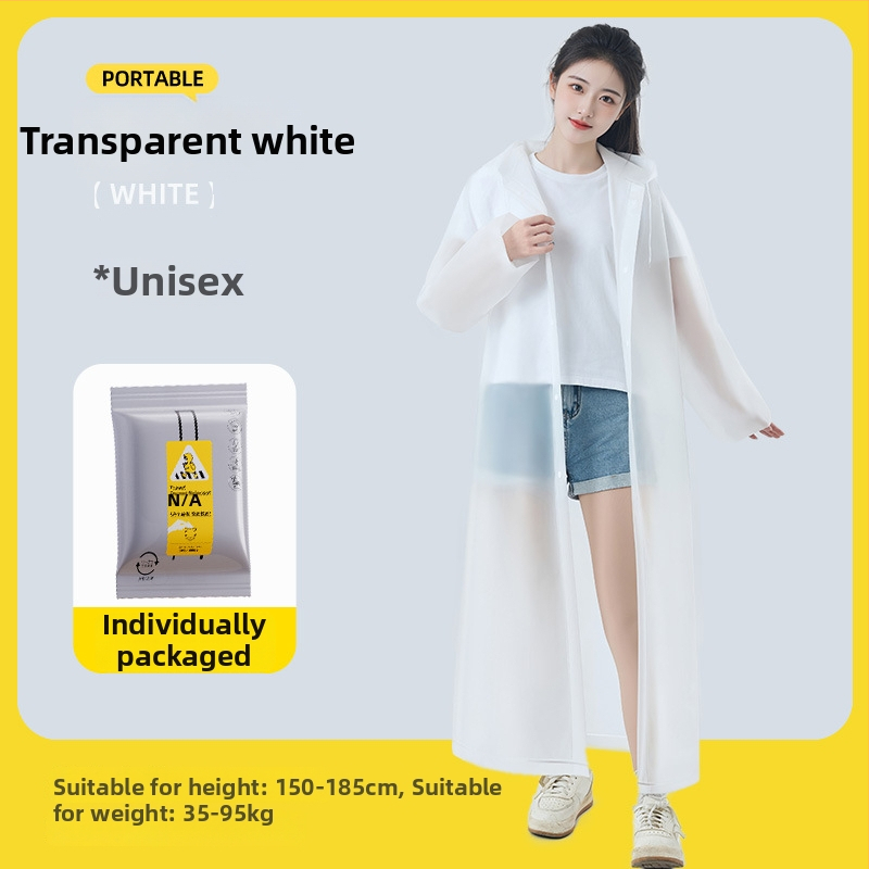 Ühekordne vihmavest, paks EVA-kangas, täiskasvanutele – matk pončo