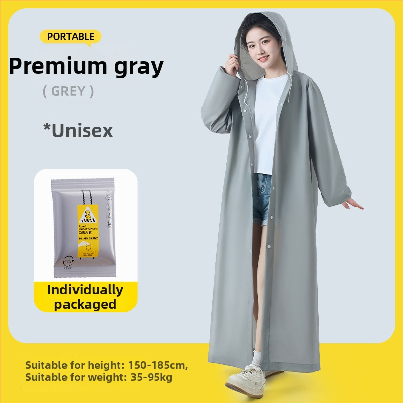 Ühekordne vihmavest, paks EVA-kangas, täiskasvanutele – matk pončo