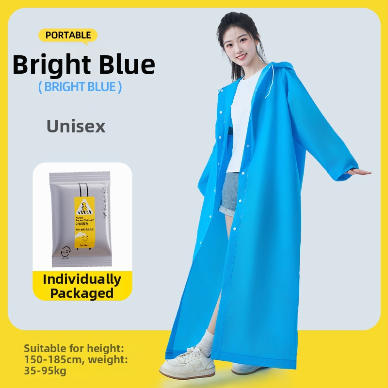 Ühekordne vihmavest, paks EVA-kangas, täiskasvanutele – matk pončo