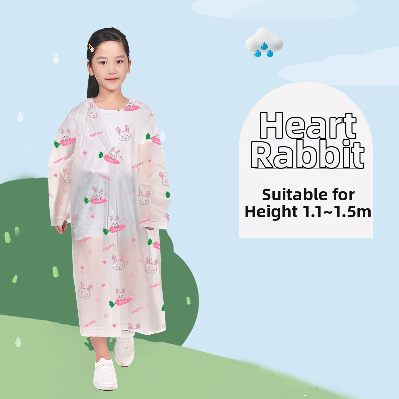 Vaikų EVA lietaus pončas, sutirštintas, daukartinio naudojimo, mokyklai, vienam asmeniui, amžius 7–12 metų