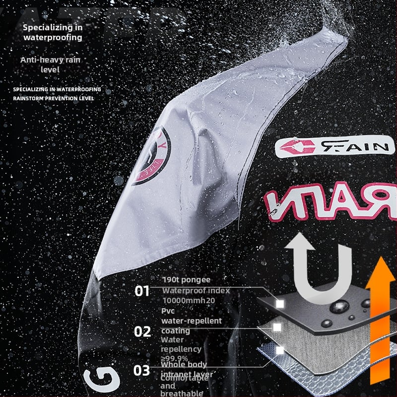 Skaldytas lietaus pončas motociklui ir elektriniam paspirtukui, audinys 22-silk, PVC atsparus sluoksnis, vienam suaugusiam