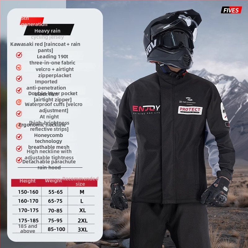 Skaldytas lietaus pončas motociklui ir elektriniam paspirtukui, audinys 22-silk, PVC atsparus sluoksnis, vienam suaugusiam