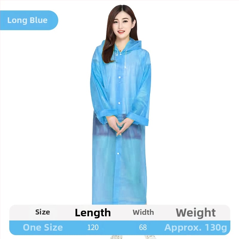 Αδιάβροχο poncho EVA, πάχος 0,14 mm, για ενήλικες, σε σακούλα συσκευασίας, κατάλληλο για ταξίδια