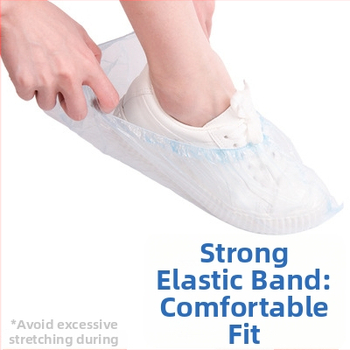 Vienkartinės avalynės uždangos - Miaojie, dulkėms atsparios, suaugusiems, PE polietilenas, 60 dienų galiojimo laikas