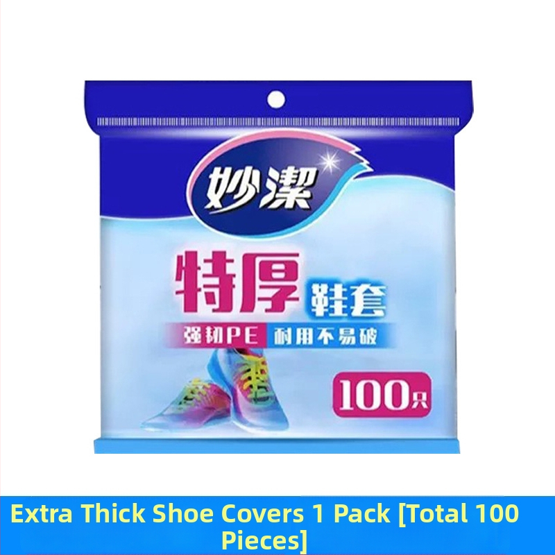 Vienkartinės avalynės uždangos - Miaojie, dulkėms atsparios, suaugusiems, PE polietilenas, 60 dienų galiojimo laikas