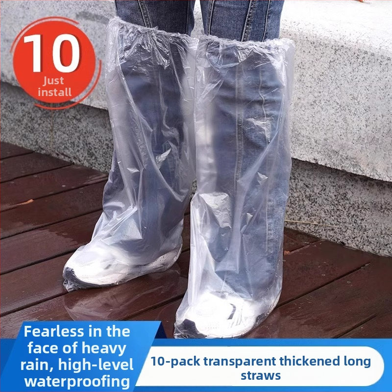 Vienkartinė vandeniui atspari avalynės gaubtelis, skaidrus storas plastikas, ilgaamžė lauko naudojimui